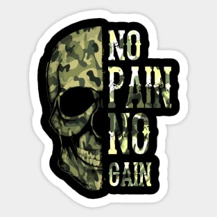 no pain no gain Sticker